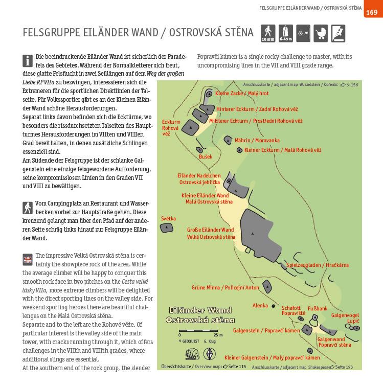 Ostrov Rock Climbing Guidebook - Example page 1