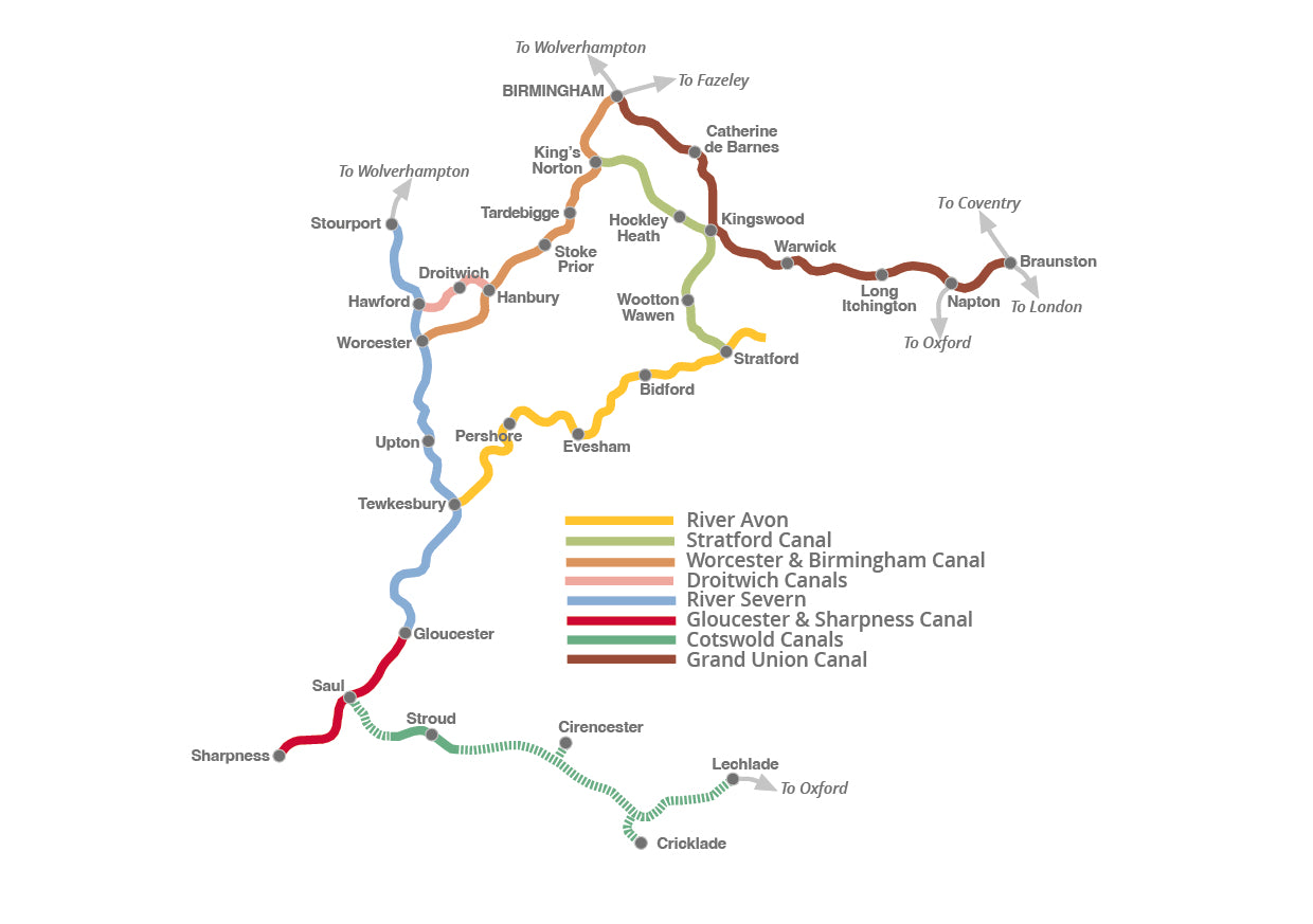 Severn and Avon Pearson Canal Companion Map