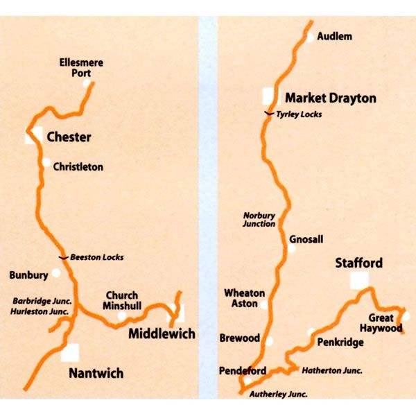 Shropshire Union Canal Heron Map - area covered