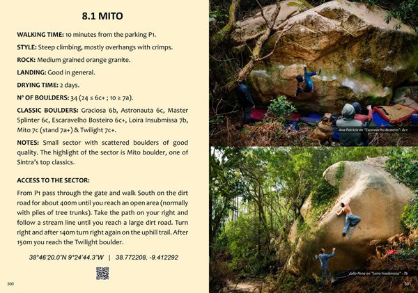 Sintra Bouldering Guidebook - Sample page 2