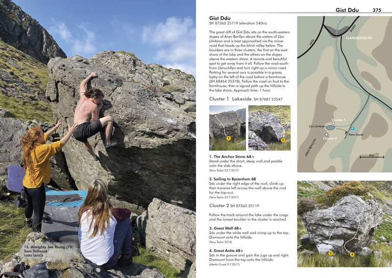 South Snowdonia Bouldering Guidebook - sample page 2