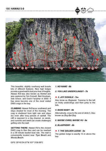 Vietnam Rock Climbing Guidebook - Example page 2