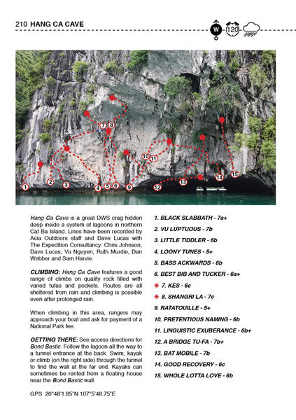 Vietnam Rock Climbing Guidebook - Example page 4