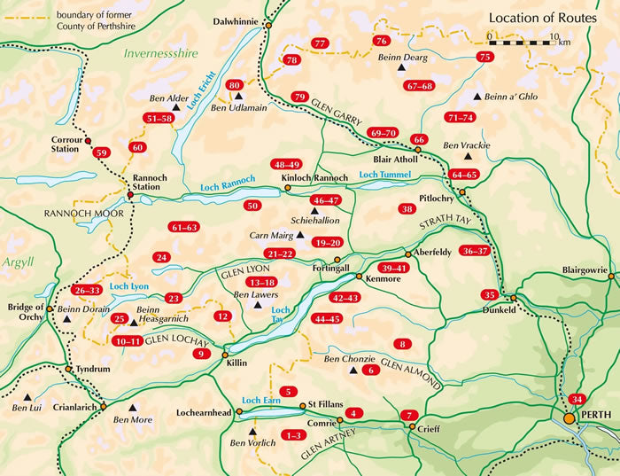 Walking Ben Lawers, Rannoch and Atholl Guidebook - Area Covered