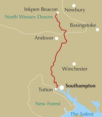 Walking Hampshire's Test Way Guidebook - Overview Map