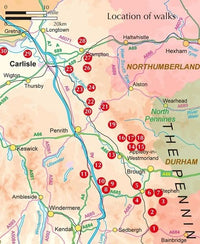 Walking in Cumbria's Eden Valley Guidebook - Map of the walks