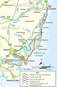 Suffolk Coast and Heath Walks Guidebook - Area Covered