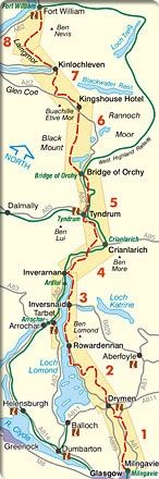 Footprint West Highland Way Map - Area covered