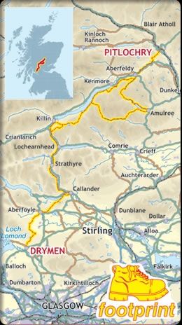 Footprint Rob Roy Way Map - Area covered