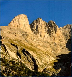 The steep pinnacles of Mount Olympus in all its glory