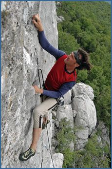 Renato Ivancan climbing at Kamenjak crag