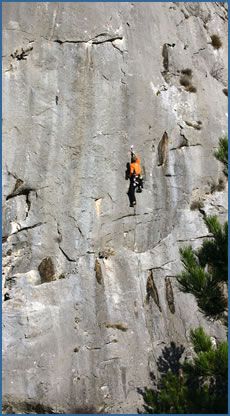 Ivica Matkovic climbing at Bast crag close to Makarska