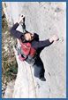 Split rock climbing photograph - Marcapija, F6c+