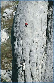 Unknown climber on Domzalski, Stur crag on Anica kuk