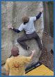 Bouldering photograph at Franchard Cuisiniere at Fontainebleau