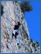 Verdon rock climbing photograph – 1996, F6a+