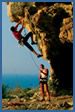 Malta rock climbing photograph – Crazy Horse, E2 6a, Victoria Lines
