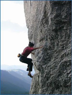 Unknown climber falling off Malt, 7+ (UIAA) at Rarau in the Oriental Carpathian Mountains