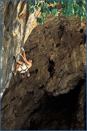 Giorgio Caddeo climbing at the cave area of San Giovanni sector at Domusnovas