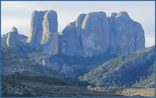 The impressive crag of Roques de Benet, Els Ports Natural Park