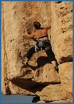 Ibiza rock climbing photograph – Fisura Ramon (F7a+), Torres de Lluc