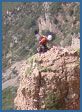 Riglos rock climbing photograph – Climber’s topping out on Cima del Puro