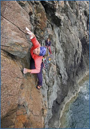 Pembroke rock climbing photograph – Act of God, VS 4c