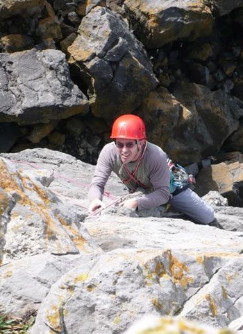 Pembroke rock climbing photograph – Army Dreamers, HVS 5a